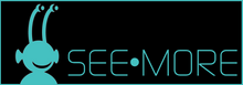 Load image into Gallery viewer, SEE-MORE Turquoise on Black, White Kids Beanie
