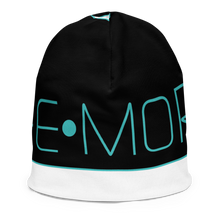 Load image into Gallery viewer, SEE-MORE Teal on Black Kids Beanie
