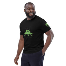 Load image into Gallery viewer, SEE-MORE Take Me To Your Leader Unisex organic cotton t-shirt