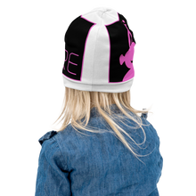 Load image into Gallery viewer, SEE-MORE Pink and Black Beanie For Maximum Wattage Smiles.
