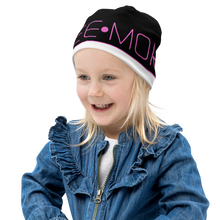 Load image into Gallery viewer, SEE-MORE Pink and Black Beanie For Maximum Wattage Smiles.
