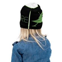 Load image into Gallery viewer, A Beanie So Cool Your Child&#39;s Smile Will Break the Internet.  SEE-MORE Alien-Green on Black, Kid&#39;s Beanie
