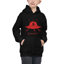 Load image into Gallery viewer, The SEE-MORE Spaceship is Raising Smiles Throughout The Universe. This Hoodie Definitely Raises Galaxy-Size Smiles.
