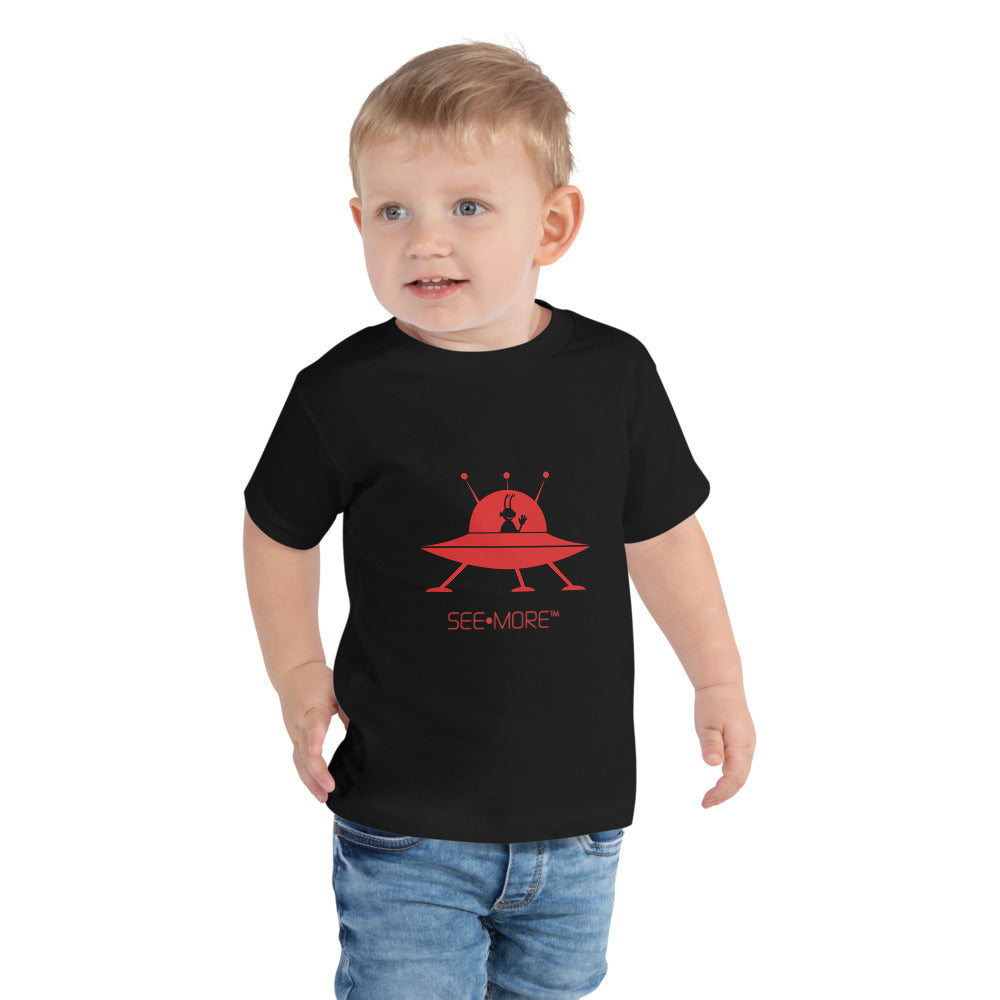 Just Watch The Smiles Light Up The Room When Your Little One Sees Herself or Himself in this SEE-MORE in SPACE Toddler Short Sleeve Tee